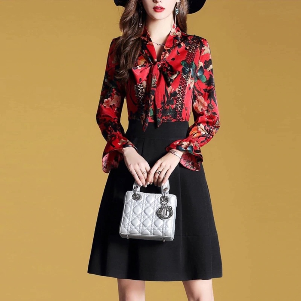 New 2019 model stitching women dress high quality